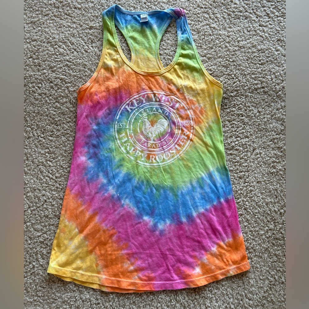 Tie Dye Key West Tank Top, Size M